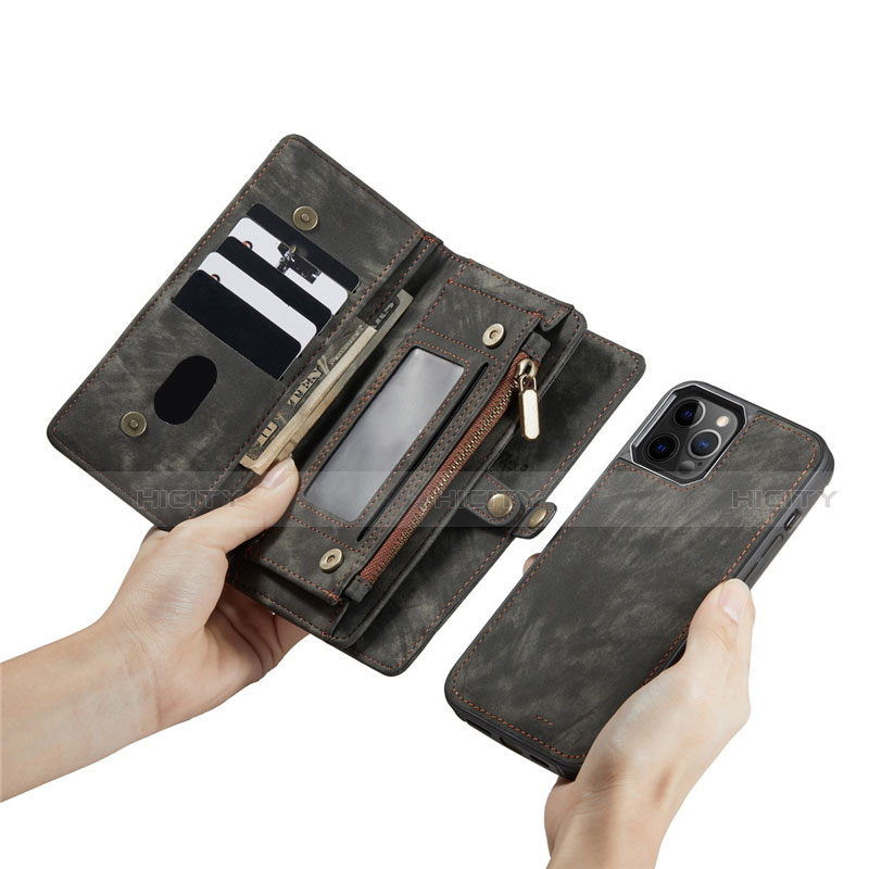 Handytasche Stand Schutzhülle Flip Leder Hülle T03 für Apple iPhone 12 Pro