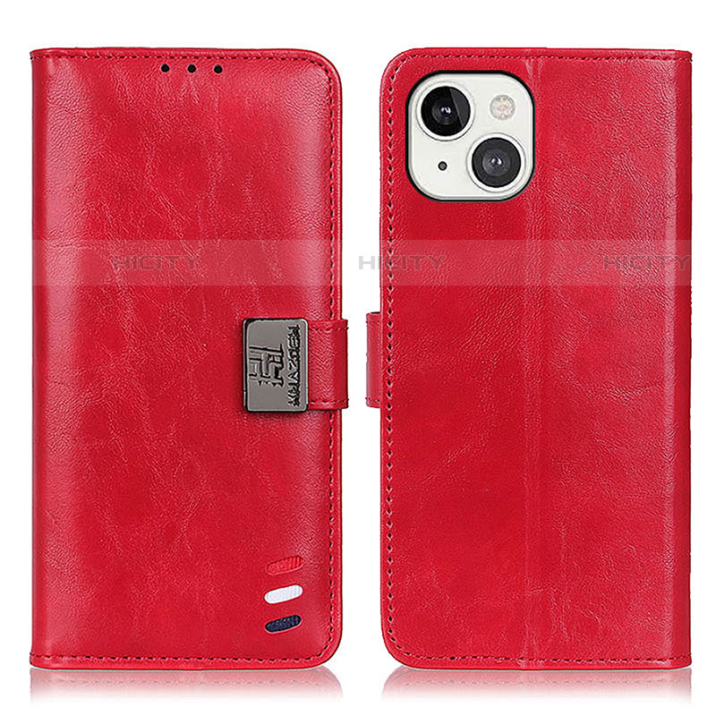 Handytasche Stand Schutzhülle Flip Leder Hülle T03 für Apple iPhone 13 Rot Plus