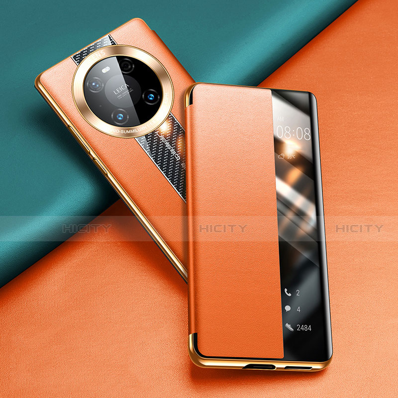 Handytasche Stand Schutzhülle Flip Leder Hülle T03 für Huawei Mate 40 Orange