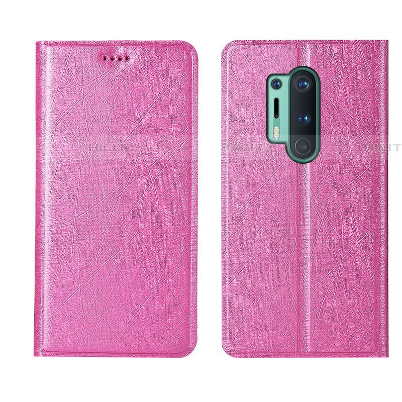 Handytasche Stand Schutzhülle Flip Leder Hülle T03 für OnePlus 8 Pro Rosa