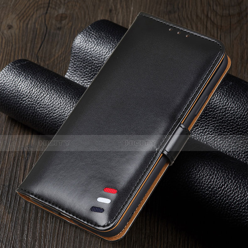 Handytasche Stand Schutzhülle Flip Leder Hülle T03 für Oppo A72 Schwarz