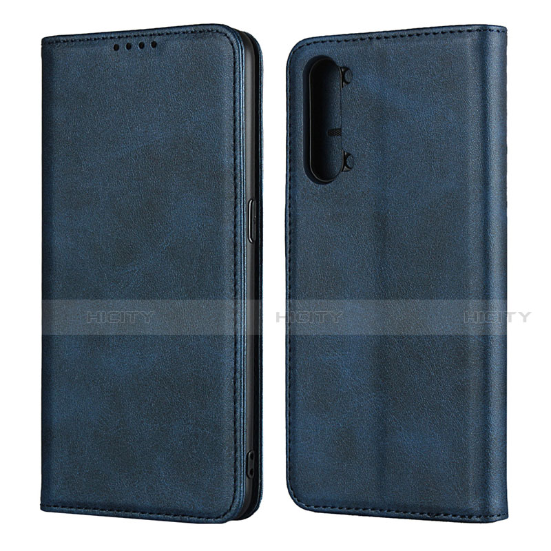 Handytasche Stand Schutzhülle Flip Leder Hülle T03 für Oppo A91 Blau