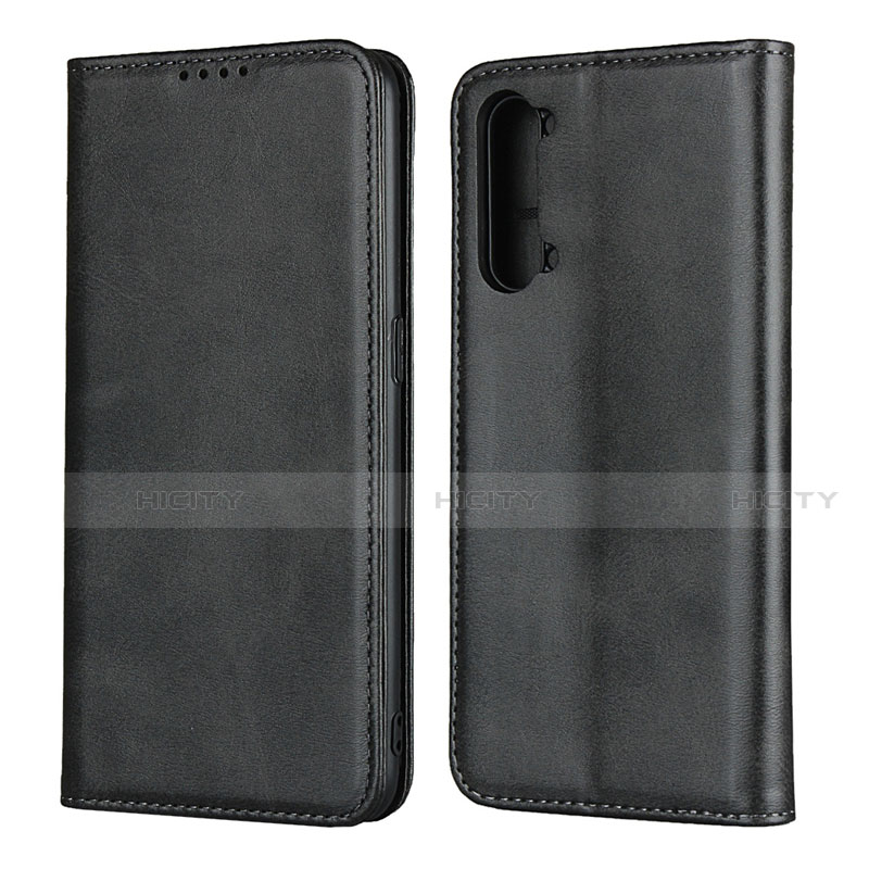 Handytasche Stand Schutzhülle Flip Leder Hülle T03 für Oppo A91 Schwarz