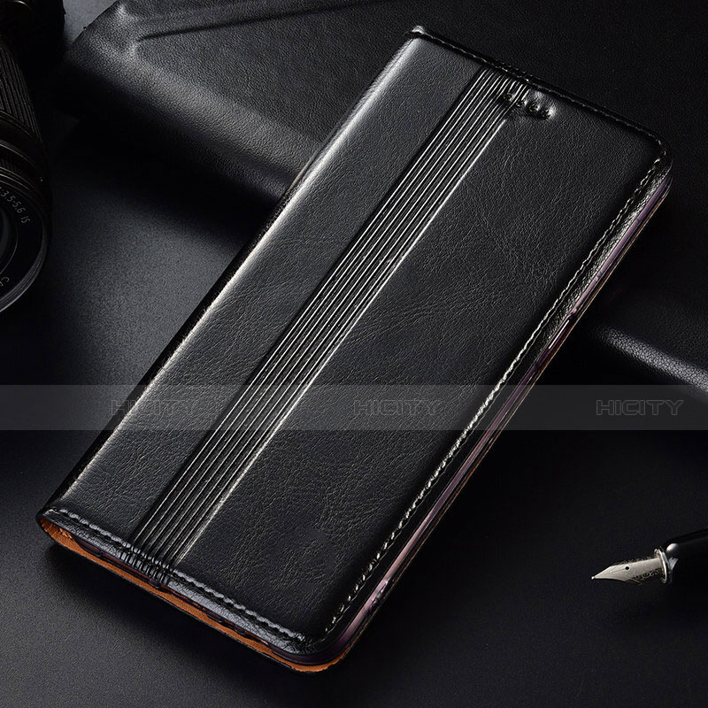 Handytasche Stand Schutzhülle Flip Leder Hülle T03 für Samsung Galaxy Note 10 Plus Schwarz