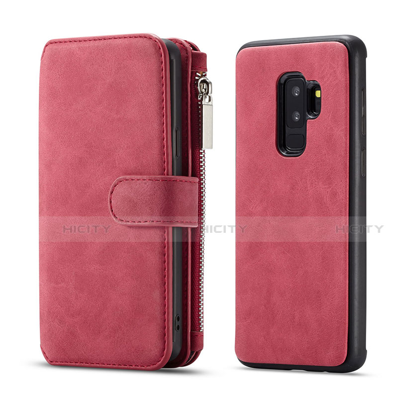 Handytasche Stand Schutzhülle Flip Leder Hülle T03 für Samsung Galaxy S9 Plus Rot