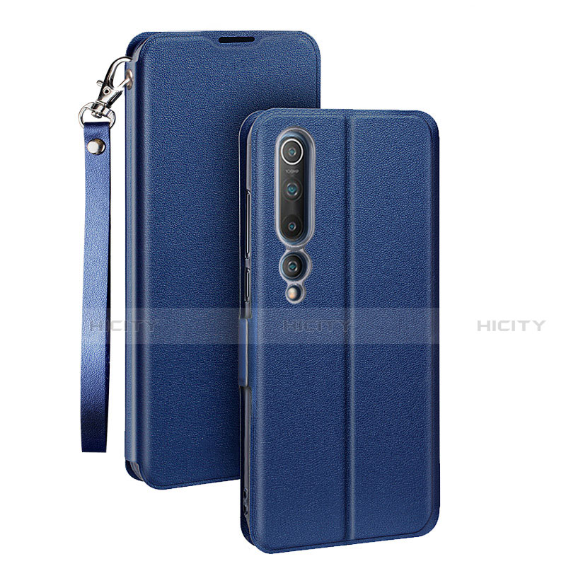 Handytasche Stand Schutzhülle Flip Leder Hülle T03 für Xiaomi Mi 10 Blau