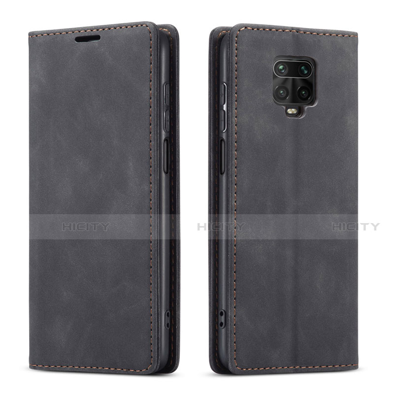 Handytasche Stand Schutzhülle Flip Leder Hülle T03 für Xiaomi Redmi Note 9S Schwarz