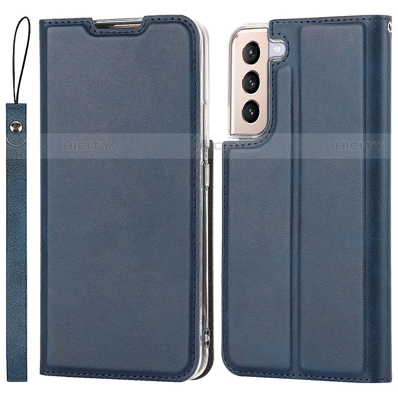 Handytasche Stand Schutzhülle Flip Leder Hülle T03D für Samsung Galaxy S22 5G Blau Plus