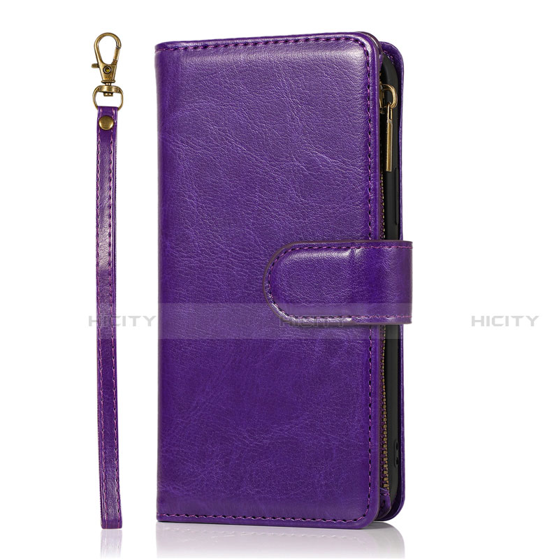 Handytasche Stand Schutzhülle Flip Leder Hülle T04 für Apple iPhone 12 Mini Violett