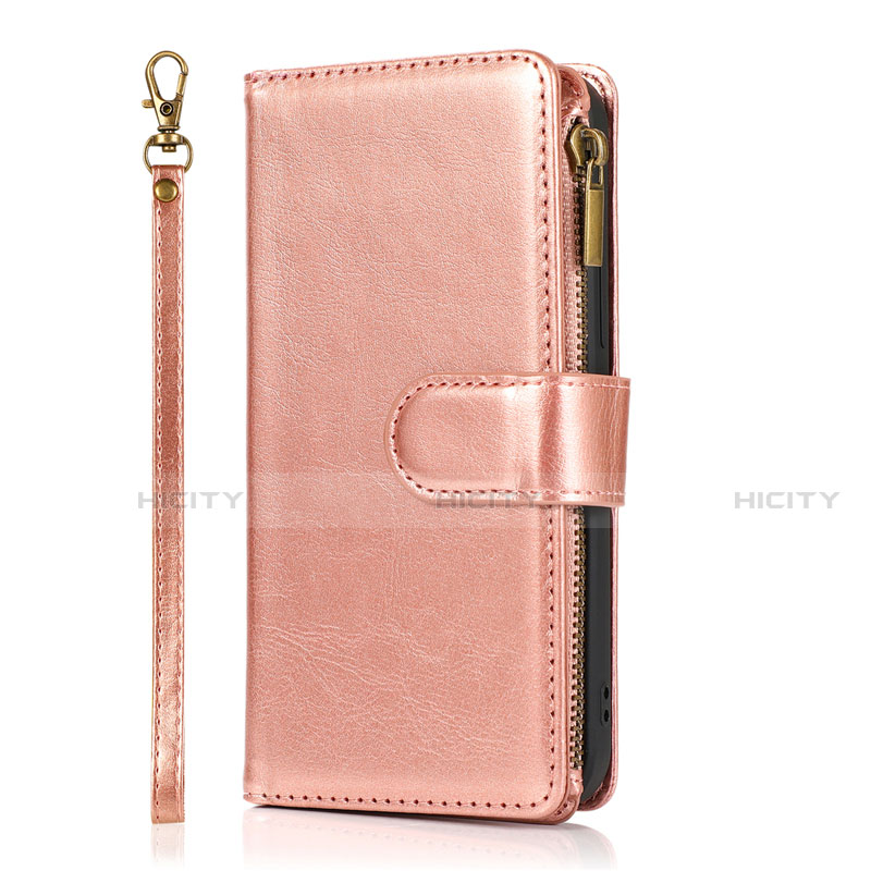 Handytasche Stand Schutzhülle Flip Leder Hülle T04 für Apple iPhone 12 Pro Max Rosegold