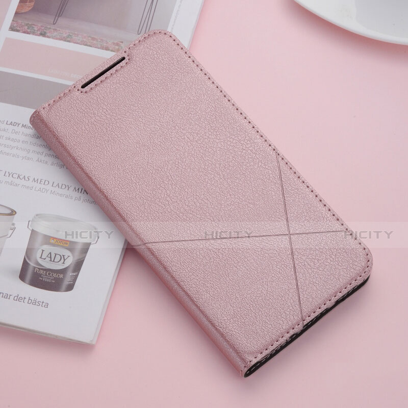 Handytasche Stand Schutzhülle Flip Leder Hülle T04 für Huawei Nova 5i Rosegold