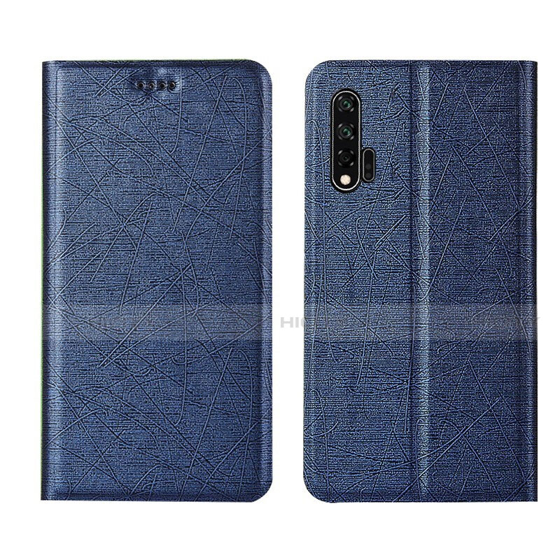 Handytasche Stand Schutzhülle Flip Leder Hülle T04 für Huawei Nova 6 Blau