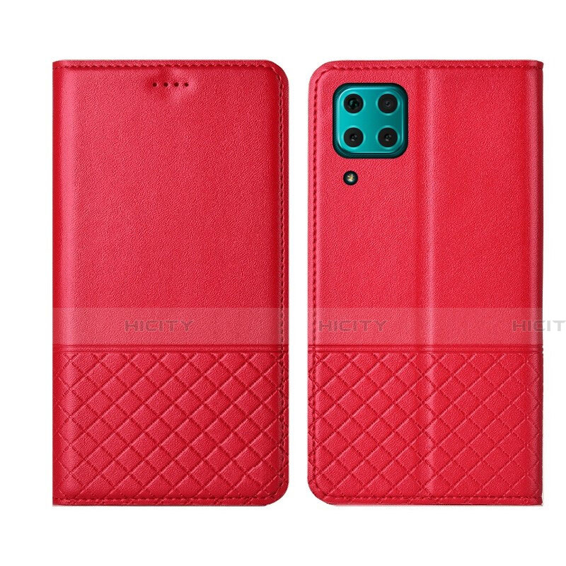 Handytasche Stand Schutzhülle Flip Leder Hülle T04 für Huawei Nova 6 SE Rot