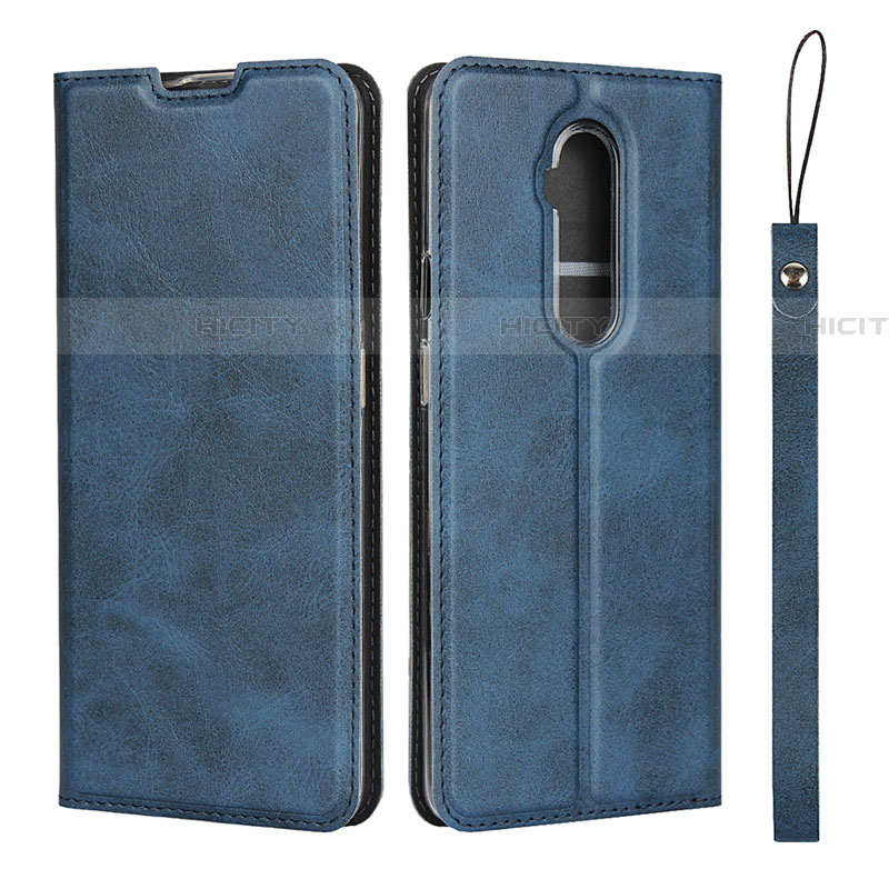 Handytasche Stand Schutzhülle Flip Leder Hülle T04 für OnePlus 7T Pro Blau