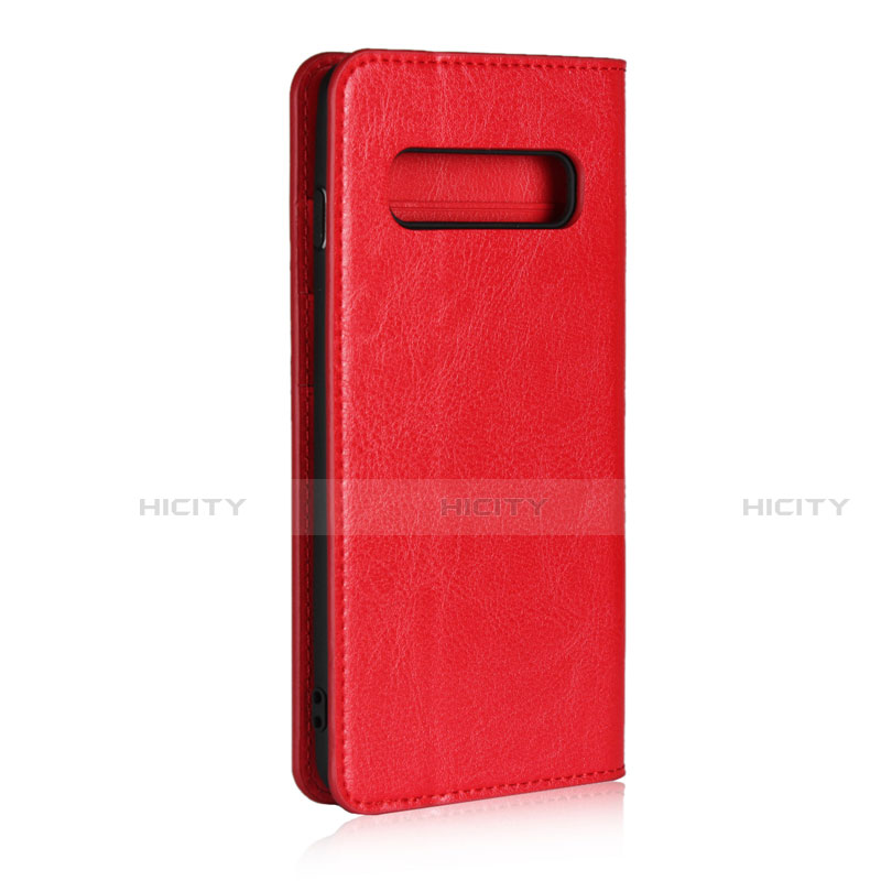 Handytasche Stand Schutzhülle Flip Leder Hülle T04 für Samsung Galaxy S10 5G Rot Plus