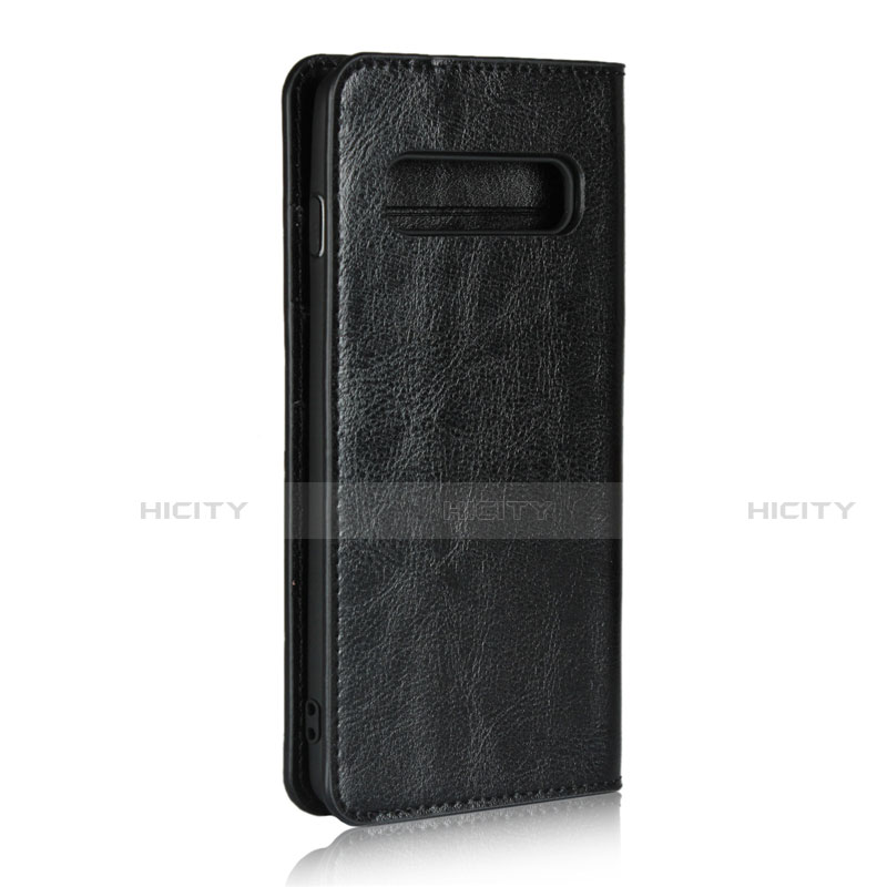 Handytasche Stand Schutzhülle Flip Leder Hülle T04 für Samsung Galaxy S10 5G Schwarz