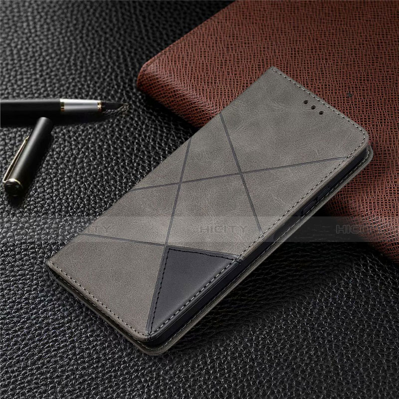 Handytasche Stand Schutzhülle Flip Leder Hülle T04 für Xiaomi Mi 10i 5G Grau