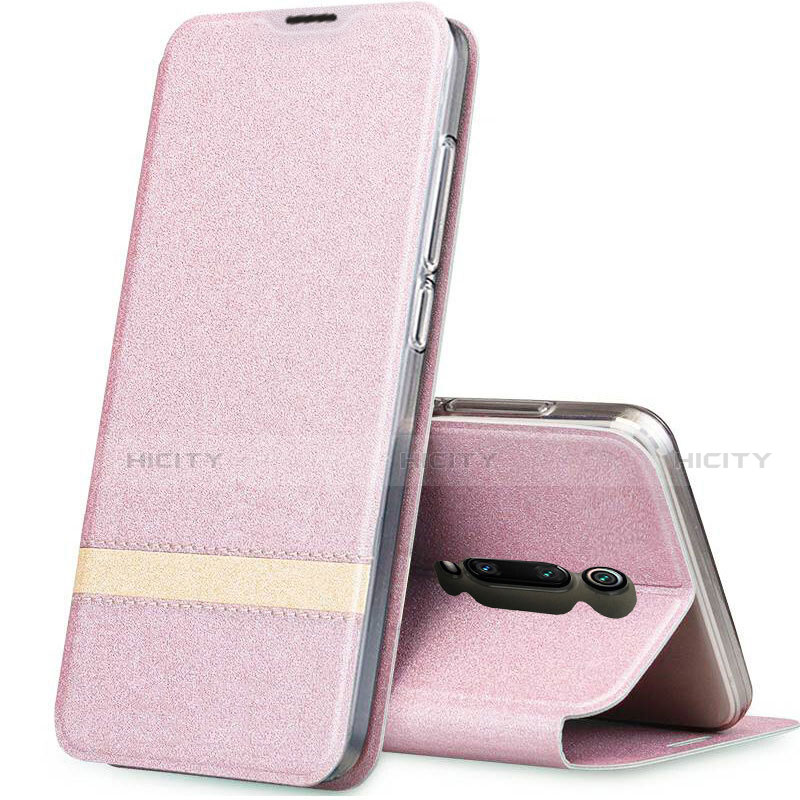 Handytasche Stand Schutzhülle Flip Leder Hülle T04 für Xiaomi Mi 9T Pro Rosegold