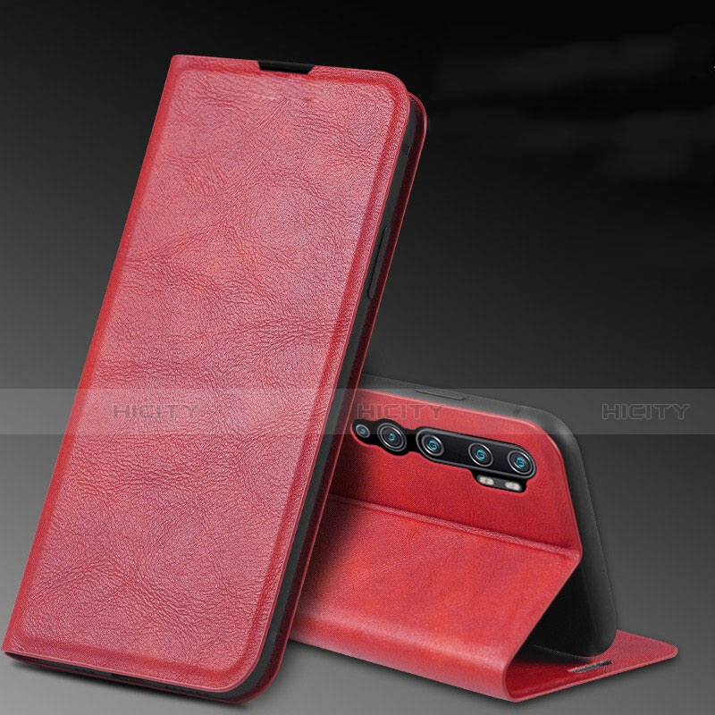 Handytasche Stand Schutzhülle Flip Leder Hülle T04 für Xiaomi Mi Note 10 Pro Rot Plus