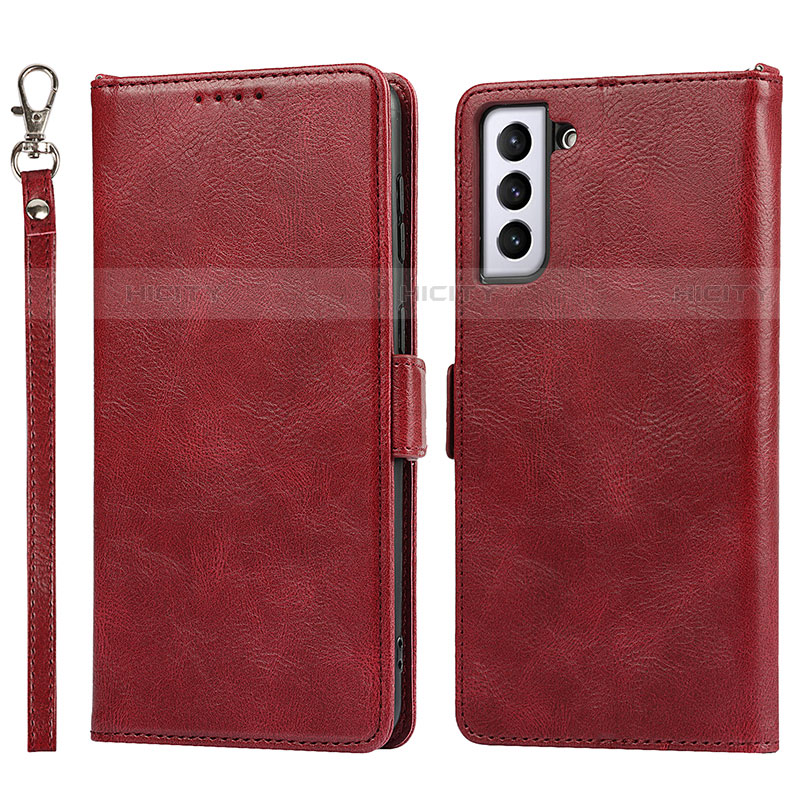 Handytasche Stand Schutzhülle Flip Leder Hülle T04D für Samsung Galaxy S22 Plus 5G Rot