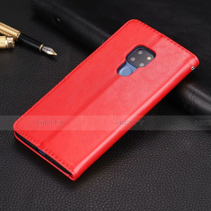 Handytasche Stand Schutzhülle Flip Leder Hülle T05 für Huawei Mate 20 X 5G Rot