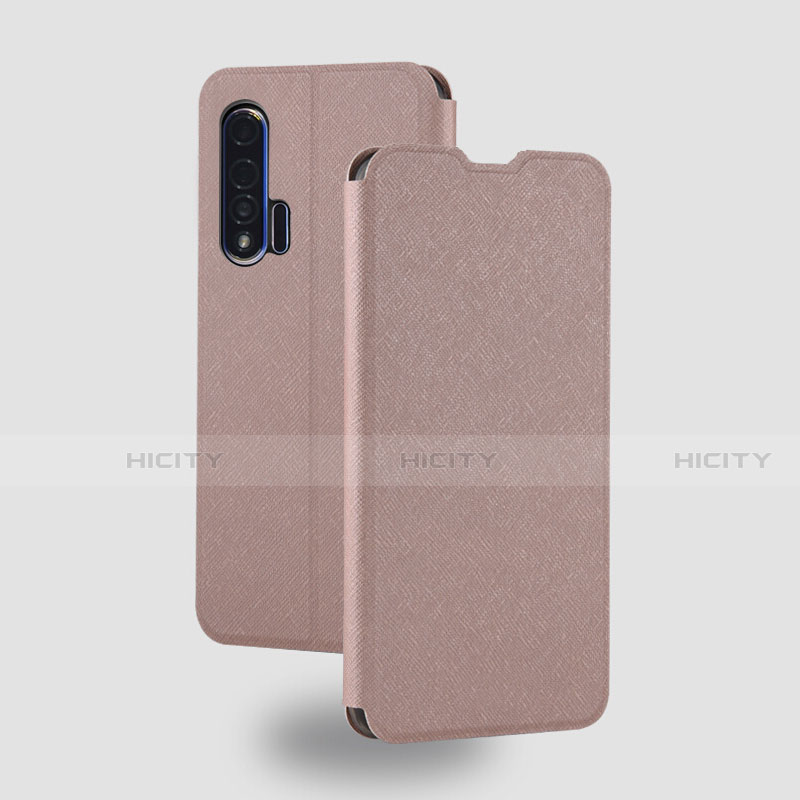 Handytasche Stand Schutzhülle Flip Leder Hülle T05 für Huawei Nova 6 5G Rosegold