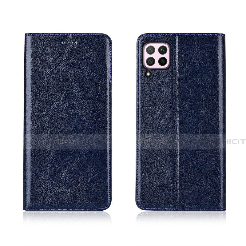 Handytasche Stand Schutzhülle Flip Leder Hülle T05 für Huawei Nova 6 SE Blau Plus