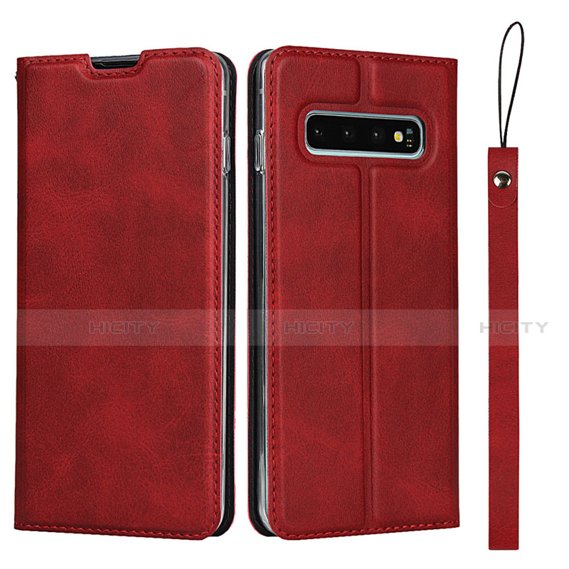 Handytasche Stand Schutzhülle Flip Leder Hülle T05 für Samsung Galaxy S10 5G Rot