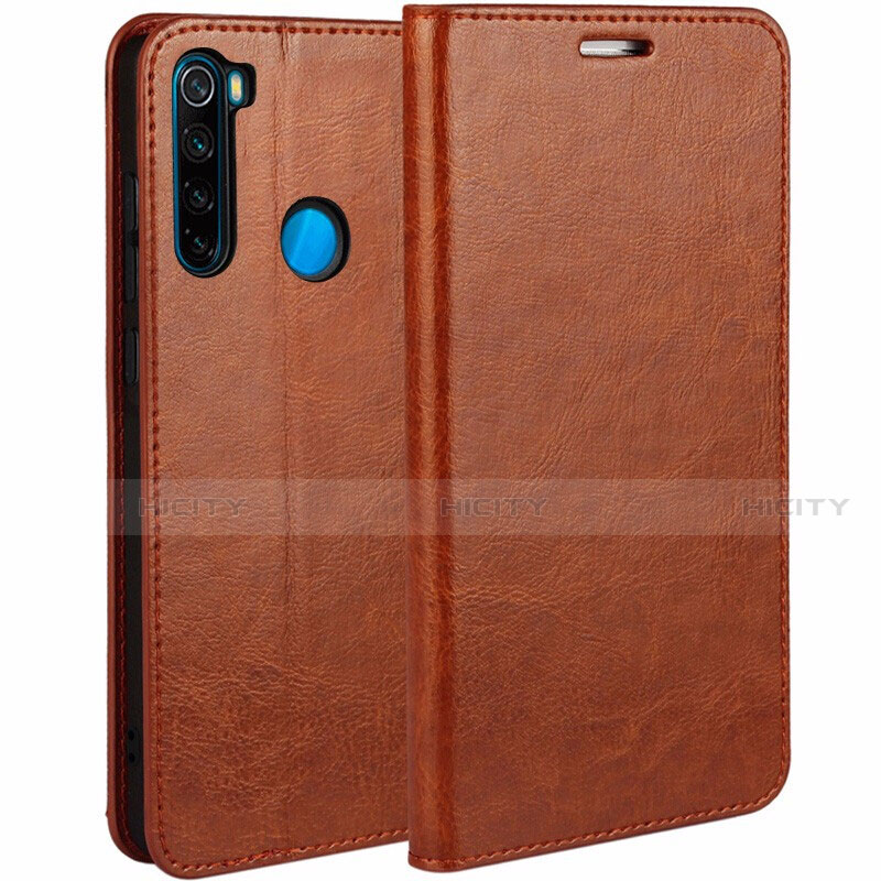 Handytasche Stand Schutzhülle Flip Leder Hülle T05 für Xiaomi Redmi Note 8T Orange Plus