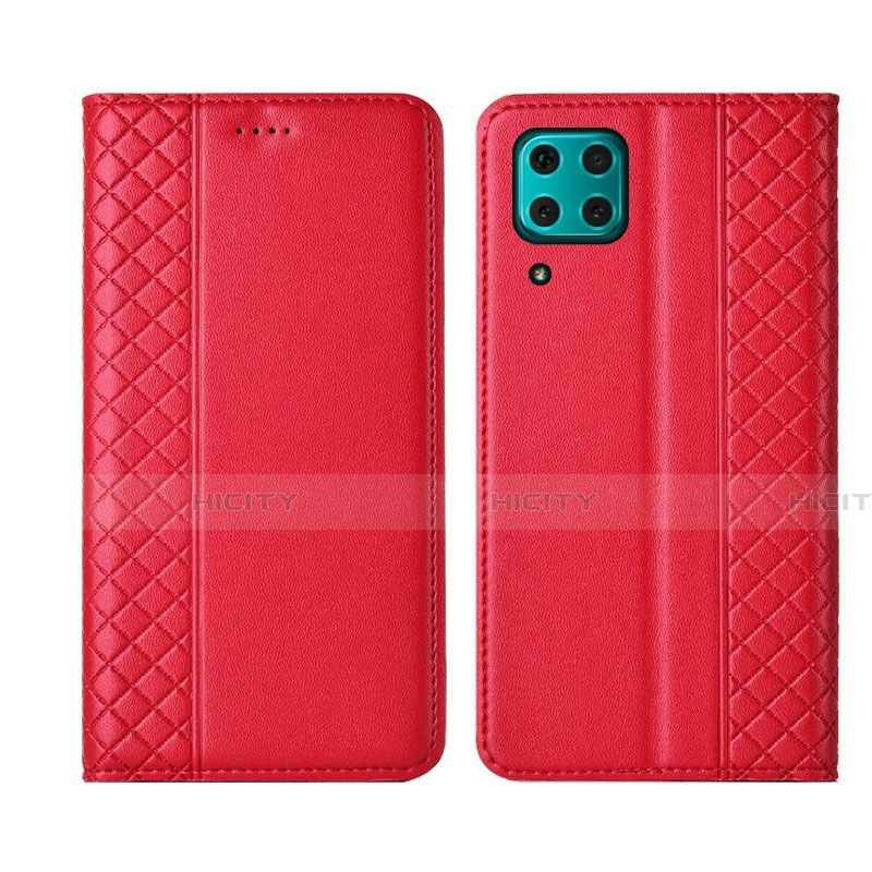 Handytasche Stand Schutzhülle Flip Leder Hülle T06 für Huawei Nova 6 SE Rot