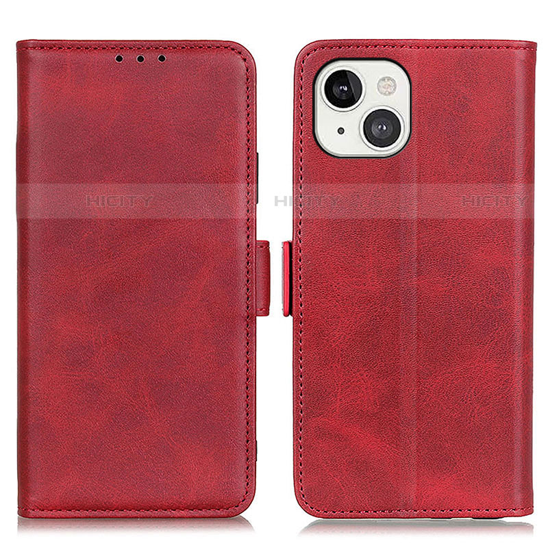 Handytasche Stand Schutzhülle Flip Leder Hülle T07 für Apple iPhone 13 Rot Plus