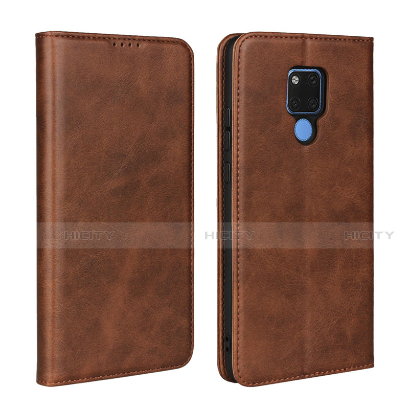 Handytasche Stand Schutzhülle Flip Leder Hülle T07 für Huawei Mate 20 X 5G Braun