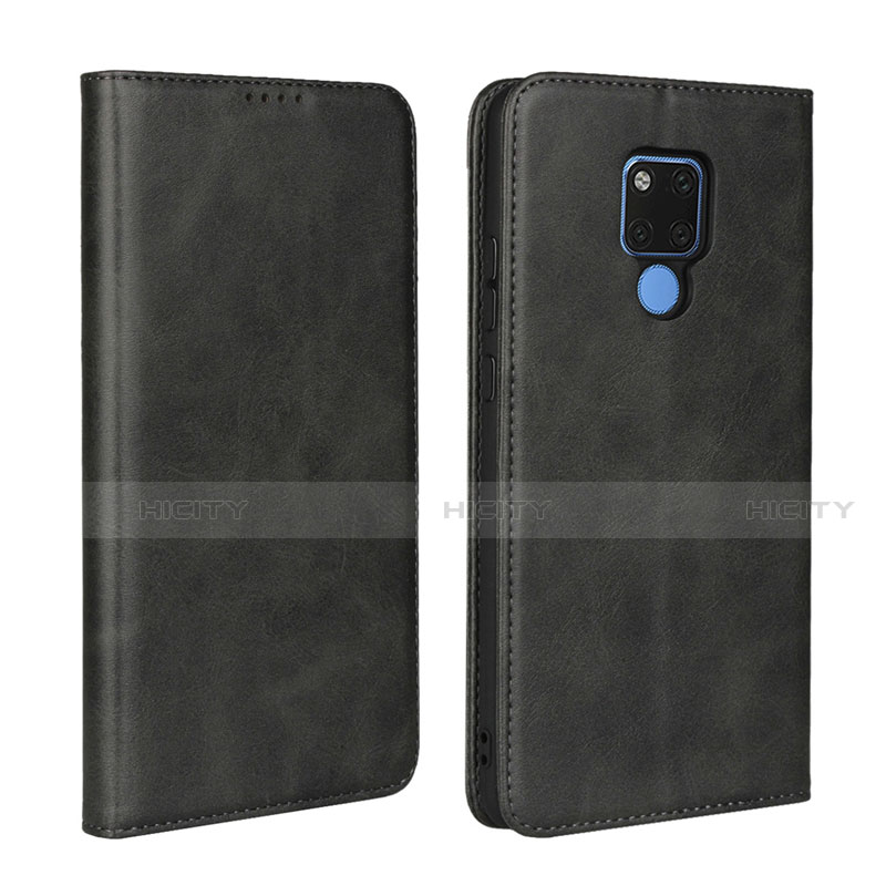 Handytasche Stand Schutzhülle Flip Leder Hülle T07 für Huawei Mate 20 X 5G Schwarz