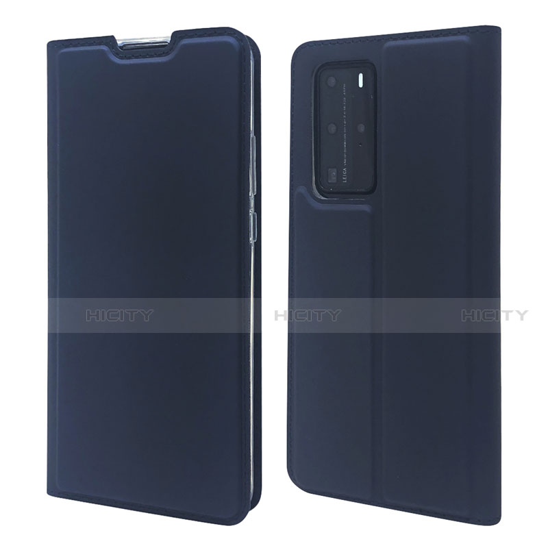 Handytasche Stand Schutzhülle Flip Leder Hülle T07 für Huawei P40 Pro Blau