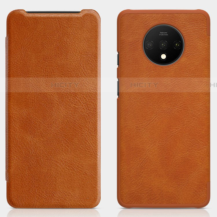 Handytasche Stand Schutzhülle Flip Leder Hülle T07 für OnePlus 7T Orange