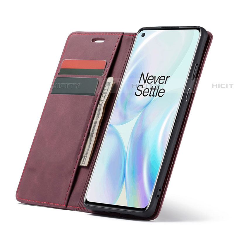 Handytasche Stand Schutzhülle Flip Leder Hülle T07 für OnePlus 8