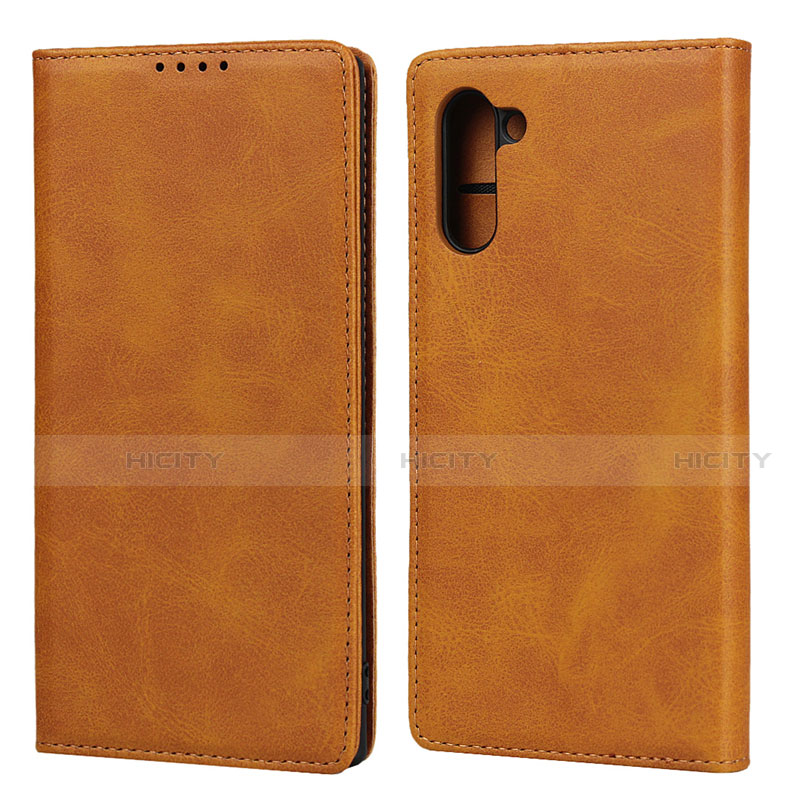 Handytasche Stand Schutzhülle Flip Leder Hülle T07 für Samsung Galaxy Note 10 5G Orange Plus