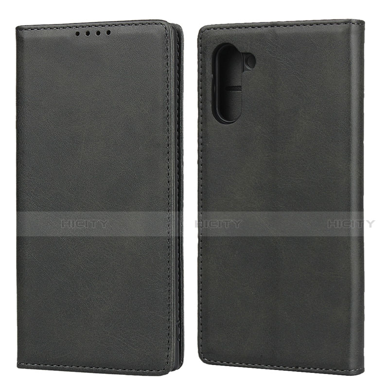 Handytasche Stand Schutzhülle Flip Leder Hülle T07 für Samsung Galaxy Note 10 5G Schwarz