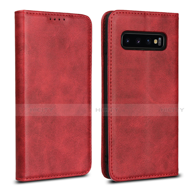 Handytasche Stand Schutzhülle Flip Leder Hülle T07 für Samsung Galaxy S10 5G Rot Plus