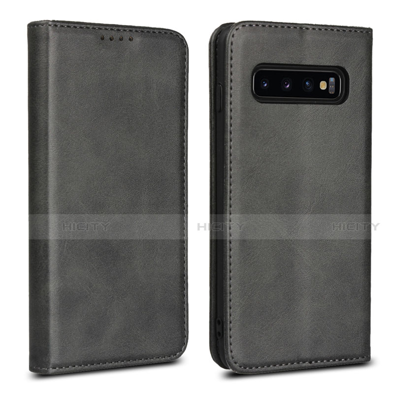 Handytasche Stand Schutzhülle Flip Leder Hülle T07 für Samsung Galaxy S10 5G Schwarz Plus