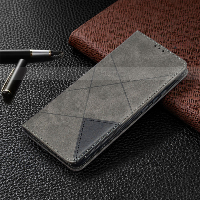 Handytasche Stand Schutzhülle Flip Leder Hülle T07 für Xiaomi Redmi 9A Grau