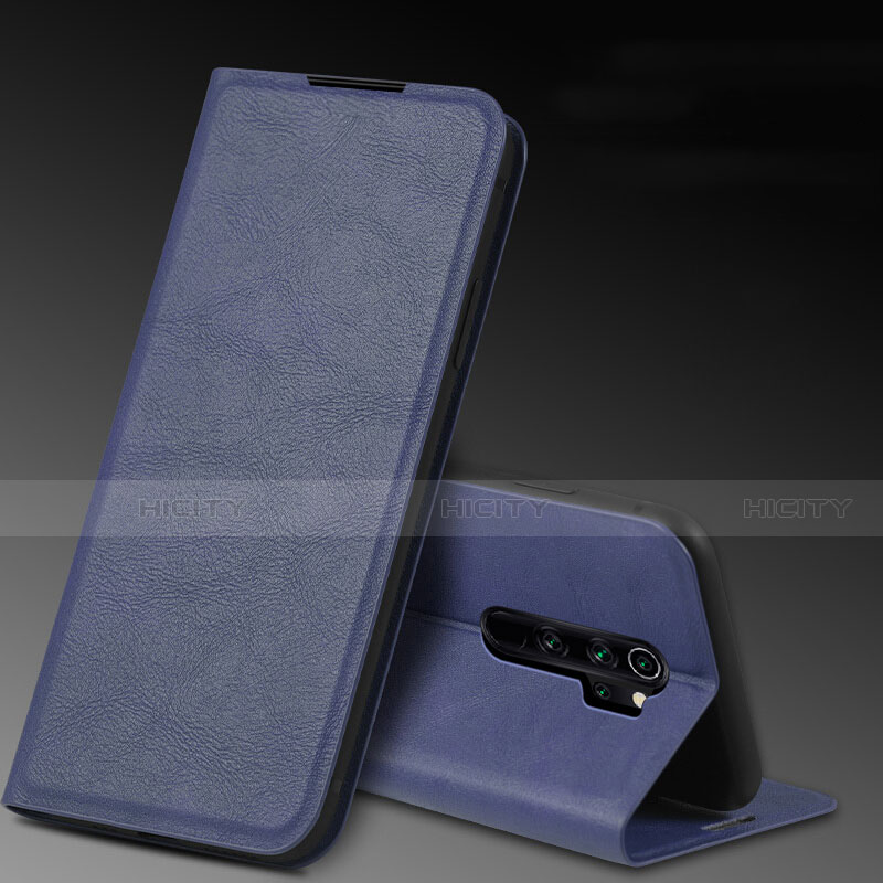 Handytasche Stand Schutzhülle Flip Leder Hülle T07 für Xiaomi Redmi Note 8 Pro Blau