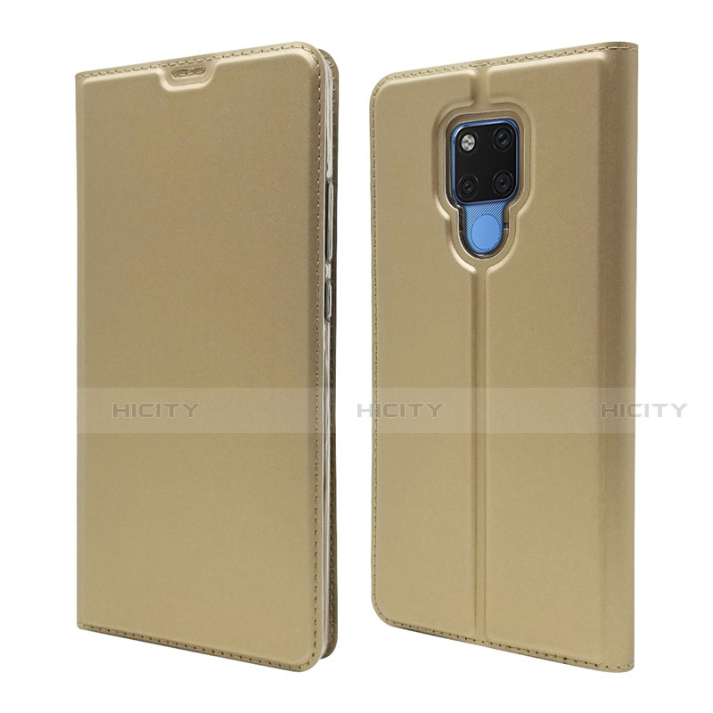 Handytasche Stand Schutzhülle Flip Leder Hülle T08 für Huawei Mate 20 X 5G Gold