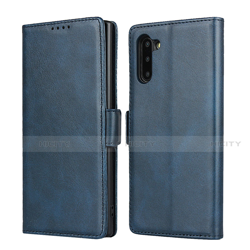 Handytasche Stand Schutzhülle Flip Leder Hülle T08 für Samsung Galaxy Note 10 5G Blau