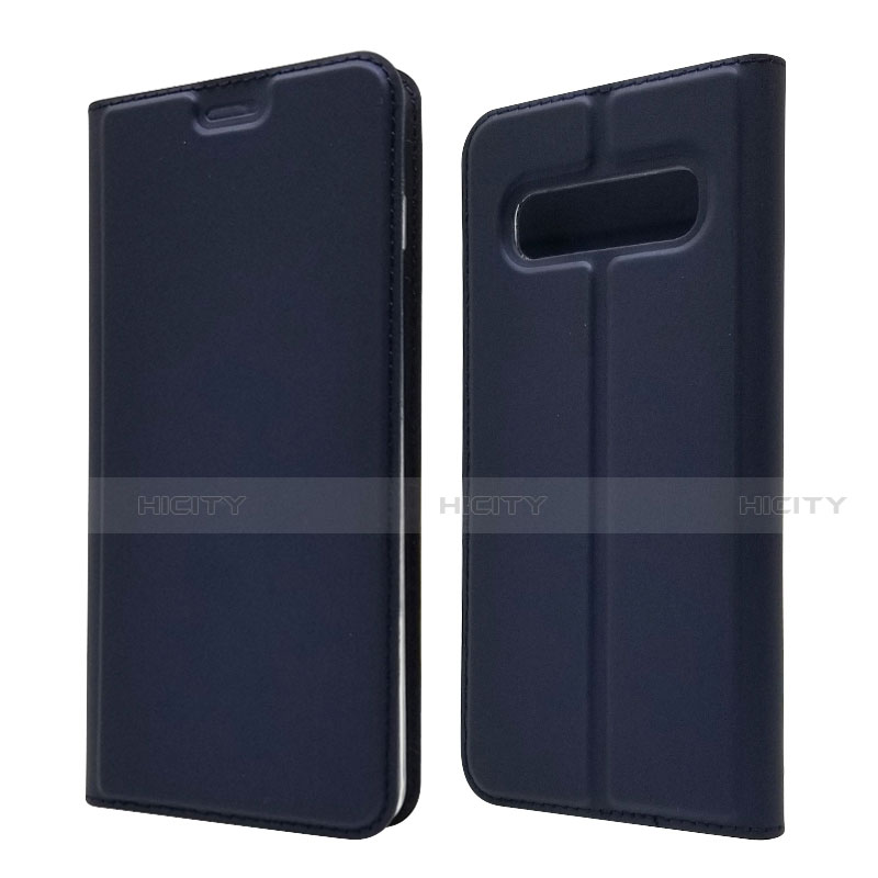 Handytasche Stand Schutzhülle Flip Leder Hülle T08 für Samsung Galaxy S10 5G Blau