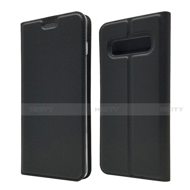 Handytasche Stand Schutzhülle Flip Leder Hülle T08 für Samsung Galaxy S10 5G Schwarz Plus