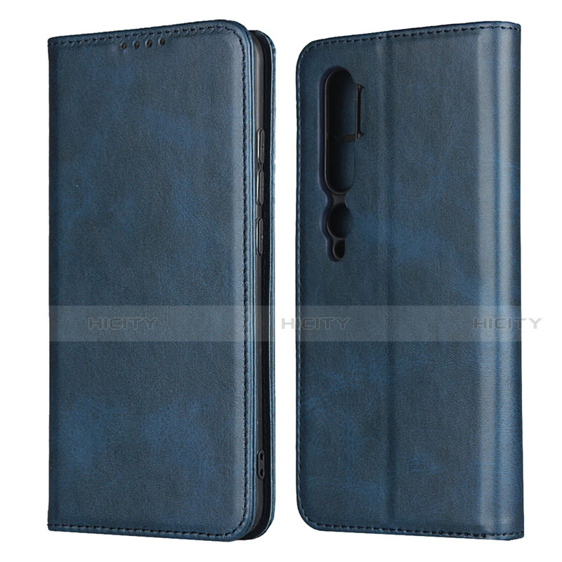 Handytasche Stand Schutzhülle Flip Leder Hülle T08 für Xiaomi Mi Note 10 Blau