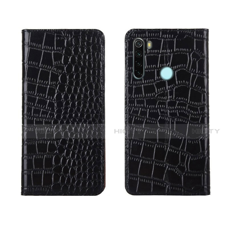 Handytasche Stand Schutzhülle Flip Leder Hülle T08 für Xiaomi Redmi Note 8T Schwarz