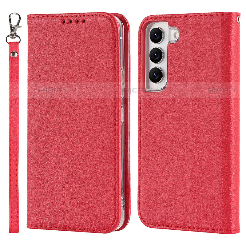 Handytasche Stand Schutzhülle Flip Leder Hülle T08D für Samsung Galaxy S21 5G Rot