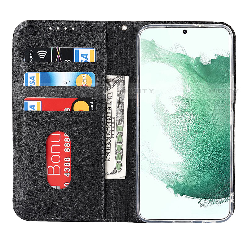 Handytasche Stand Schutzhülle Flip Leder Hülle T08D für Samsung Galaxy S22 5G groß